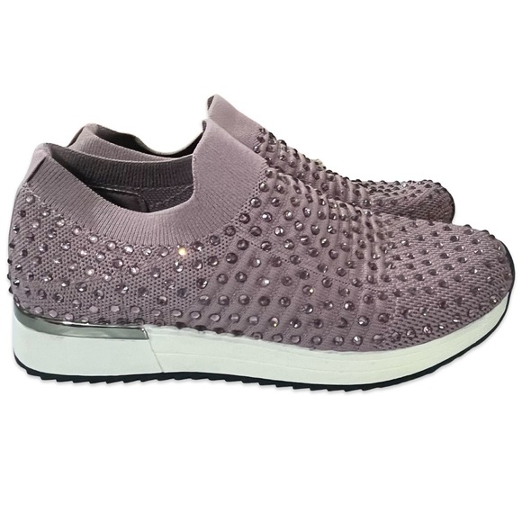 Kenneth Cole Reaction Shoes - Kenneth Cole Reaction Cameron Jewel Jogger Slip-On Sneakers in Mauve Size 8.5